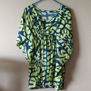 Empire waist Hawaiian blouse